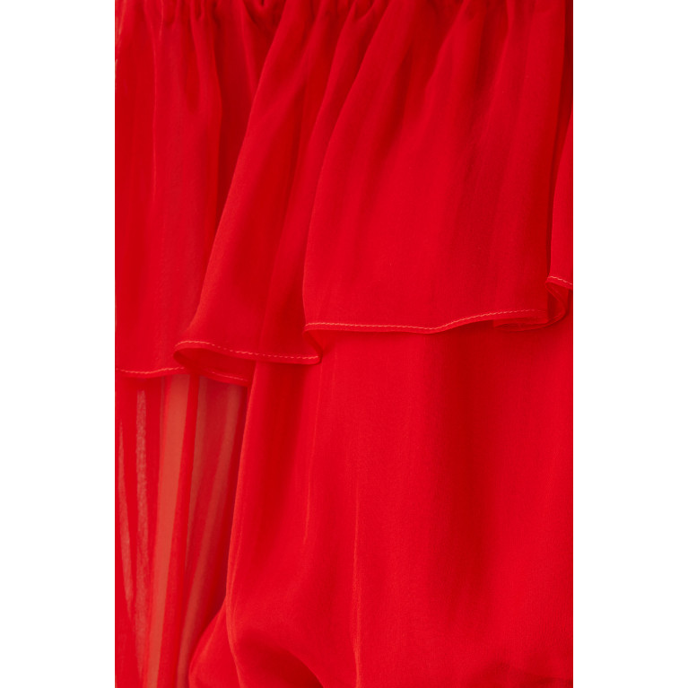 Gucci- Silk Chiffon Dress Red