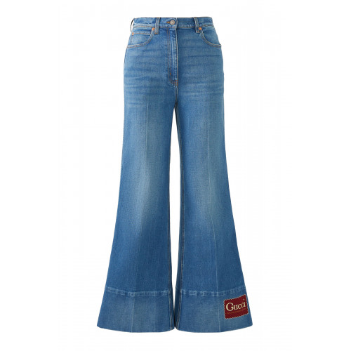 Gucci- Washed Flare Jeans Navy
