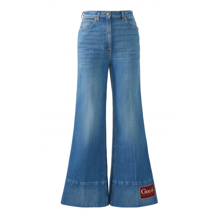 Gucci- Washed Flare Jeans Navy