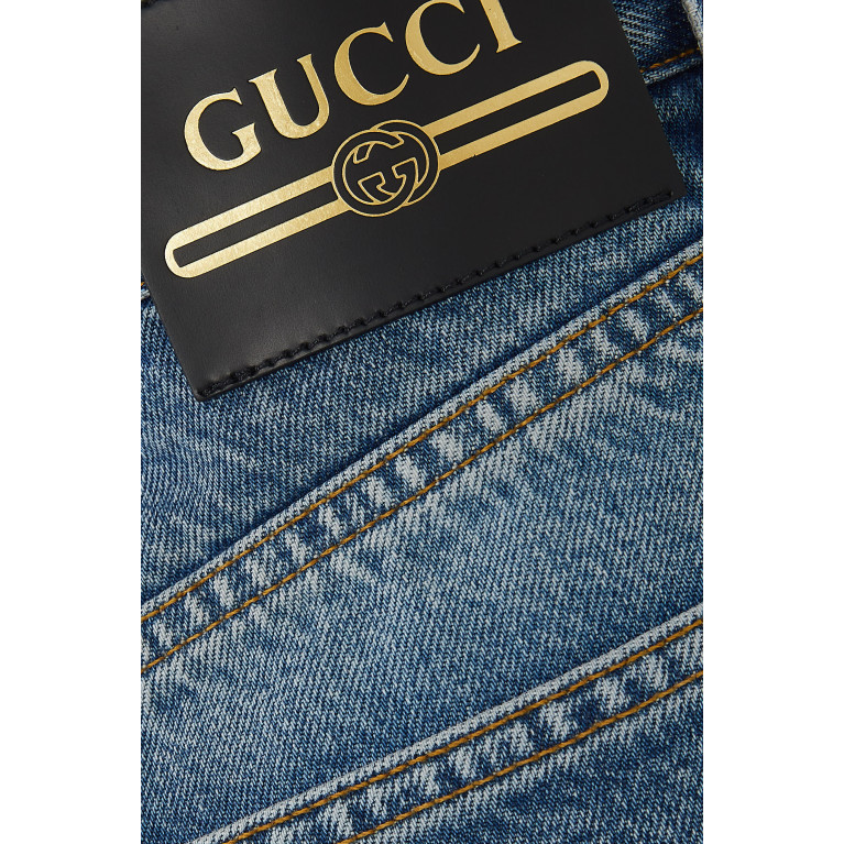 Gucci- Eco-Washed Denim Trousers Blue