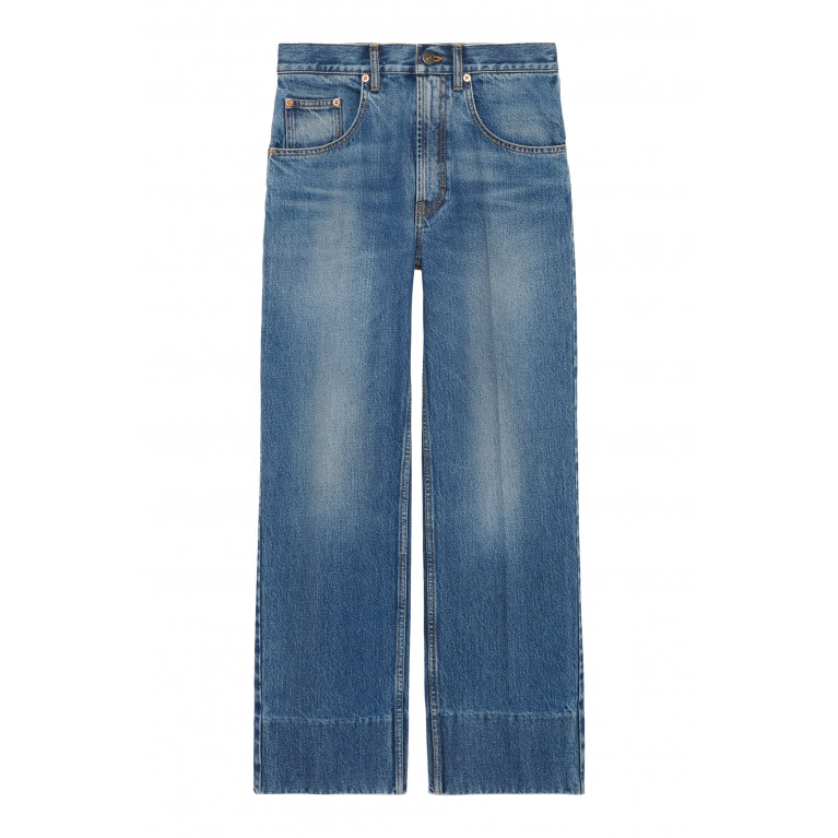 Gucci- Eco-Washed Denim Trousers Blue