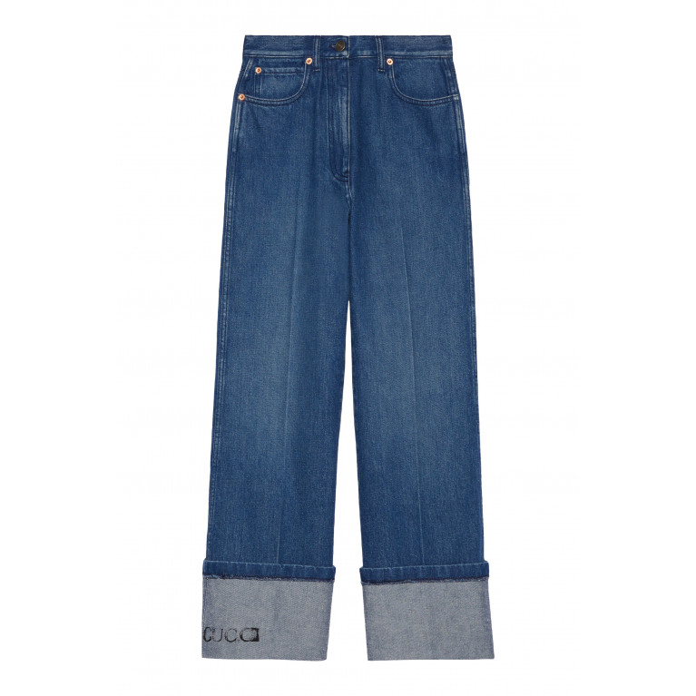 Gucci- Flared Denim Jeans Blue