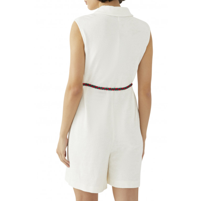 Gucci- Cotton Jersey Playsuit White