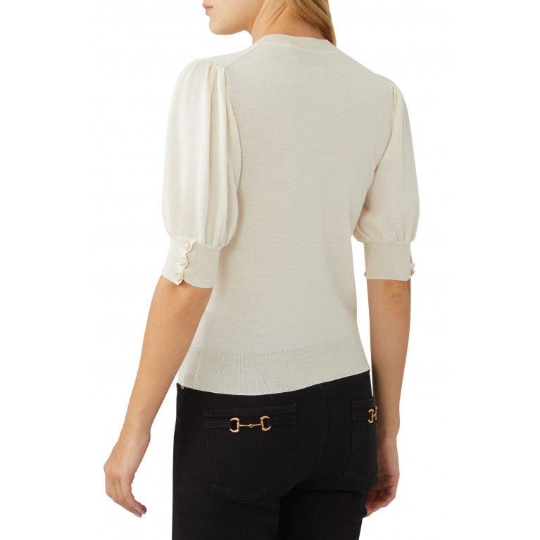 Gucci- Extra Fine Wool Top White