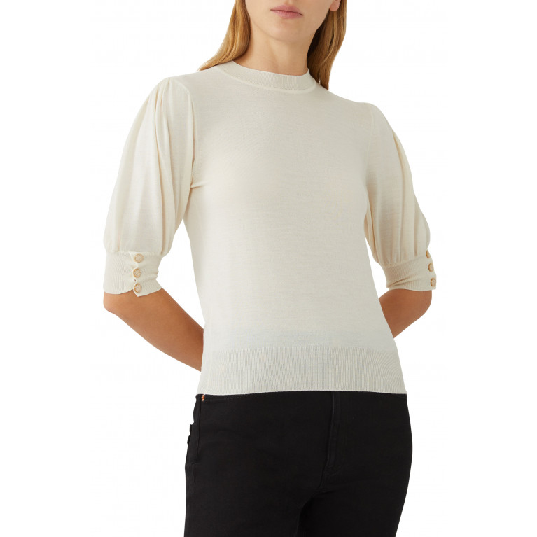 Gucci- Extra Fine Wool Top White