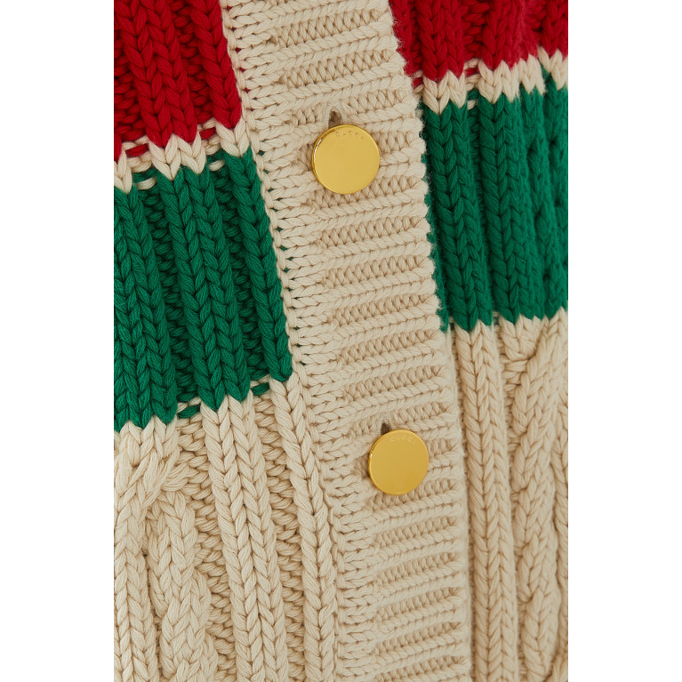 Gucci- Cable Knit Cardigan Ivory