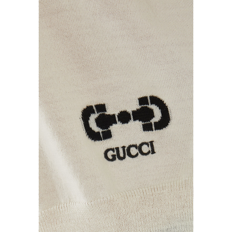 Gucci- Extra Fine Wool Sweater Top White