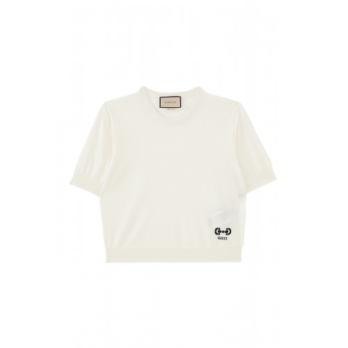 Gucci- Extra Fine Wool Sweater Top White