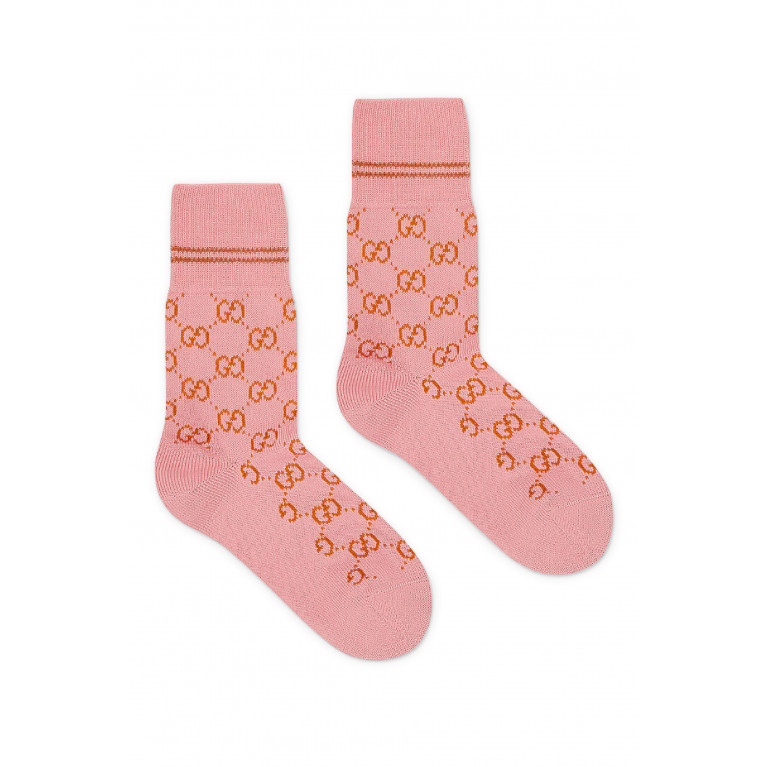 Gucci- GG Logo Socks Pink