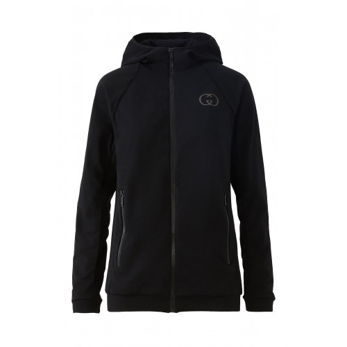 Gucci- Jersey Long Sleeve Zip Jacket Black