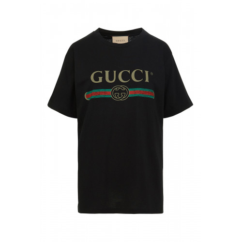 Gucci- Logo Print T-shirt Black