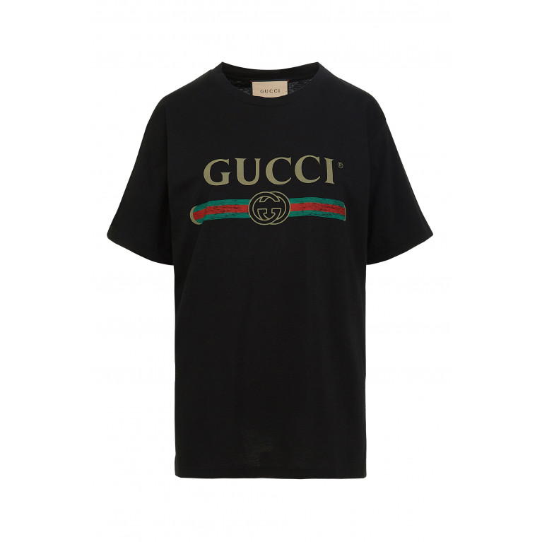Gucci- Logo Print T-shirt Black