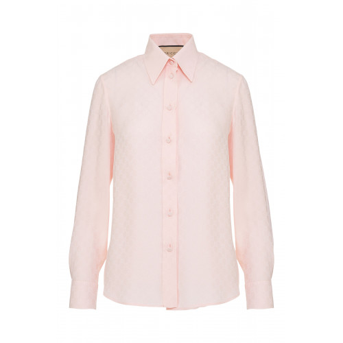 Gucci- GG Silk Crêpe Shirt Pink