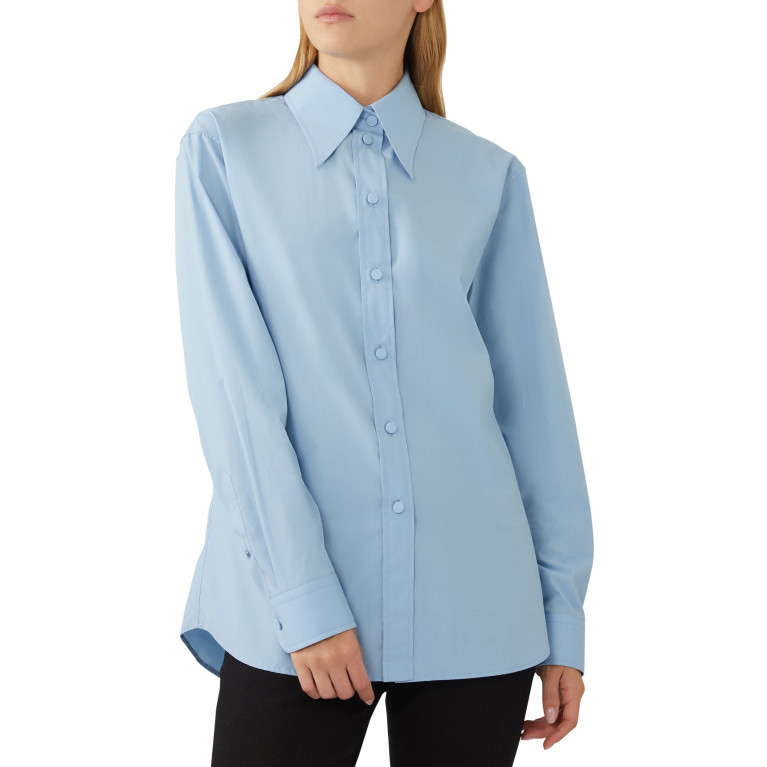 Gucci- Cotton Poplin Shirt Blue