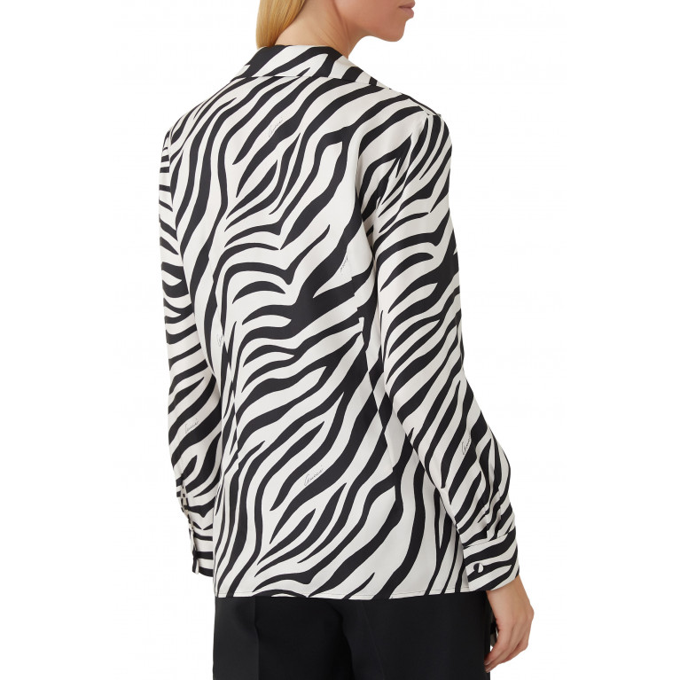 Gucci- Zebra Tie Shirt Black/White
