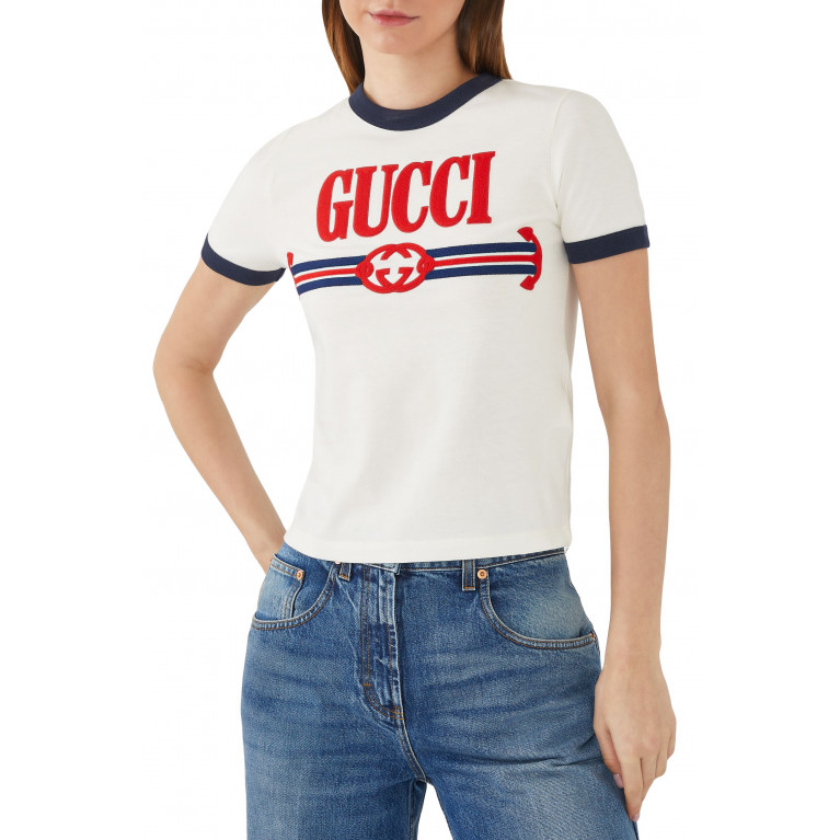 Gucci- Retro Logo T-Shirt White