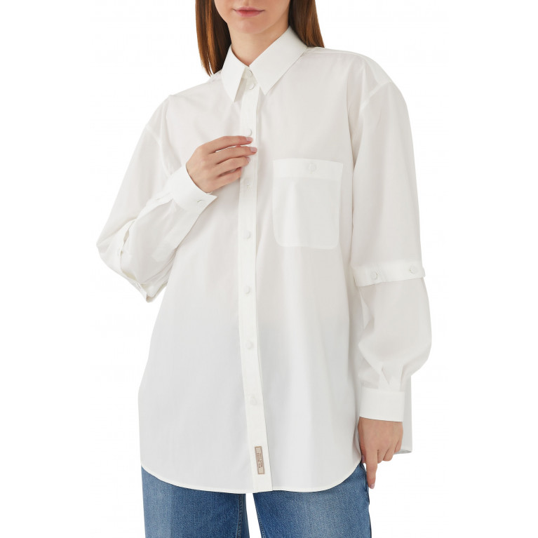 Gucci- Cotton Poplin Shirt With Removable Sleeves White