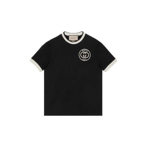 Gucci- Stripe Trim T-Shirt Black