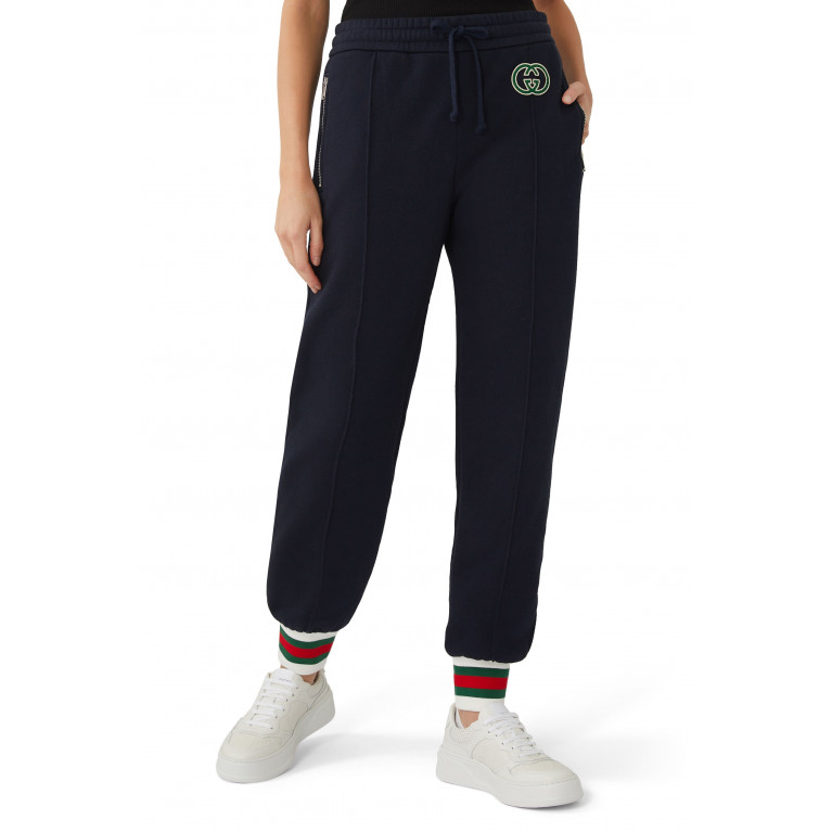 Gucci- Logo Jogging Pants Dark Blue