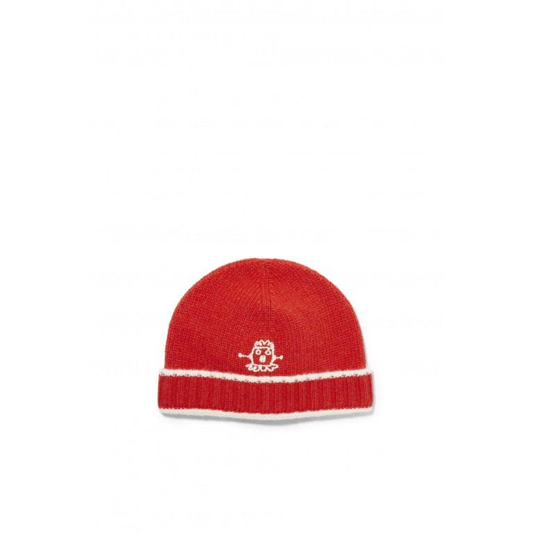 Gucci- Kids Jetsons Embroidered Beanie Red