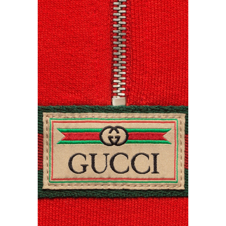 Gucci- Gucci Label Cotton Jacket Red