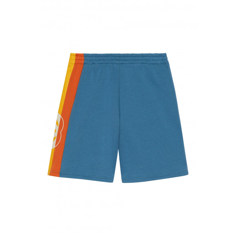 Gucci- Kids Cotton Jersey Bermuda Shorts Blue