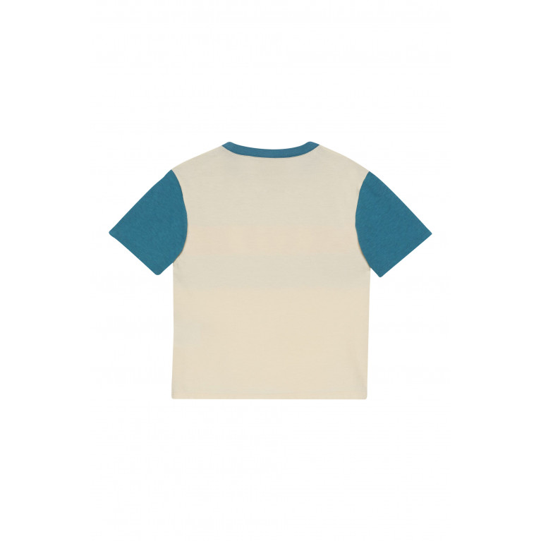 Gucci- Kids Cotton Logo T-Shirt Blue