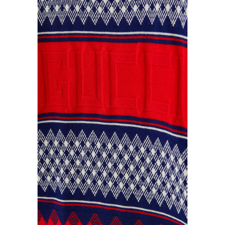 Gucci- Kids Logo Wool Sweater Navy/Red