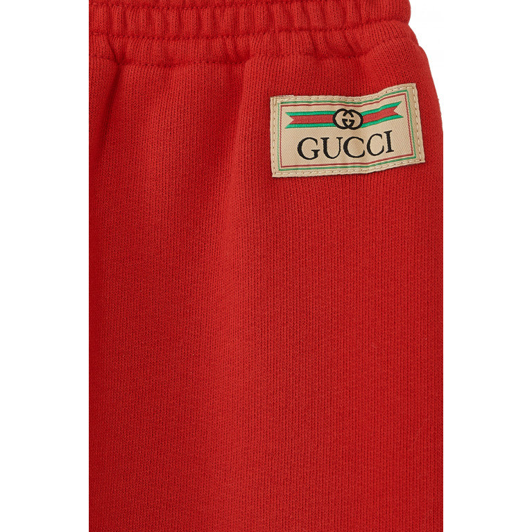 Gucci- Felted Cotton Joggers Red