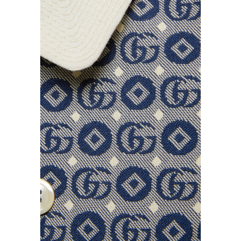 Gucci- Baby Double G Geometric Coat Blue