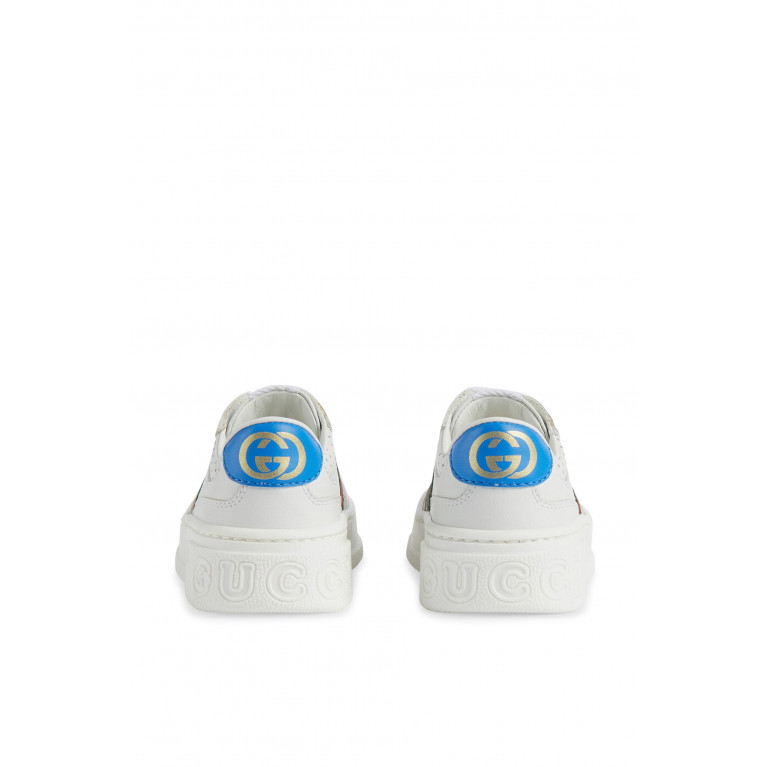 Gucci- Kids Toddler Sneakers With Web Stripe White