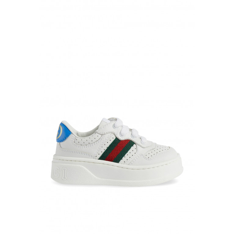 Gucci- Kids Toddler Sneakers With Web Stripe White
