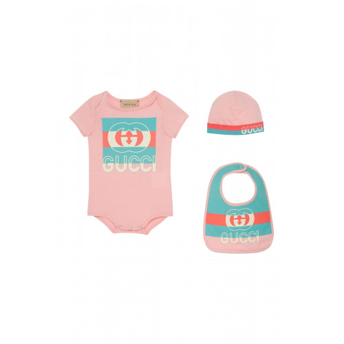 Gucci- Baby Bodysuit Gift Set Pink