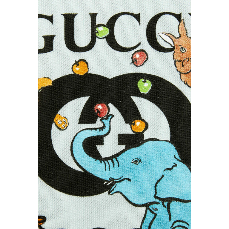 Gucci- Baby Animal Print Sweatshirt Blue