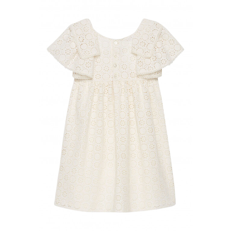 Gucci- Kids Cotton Silk Dress White