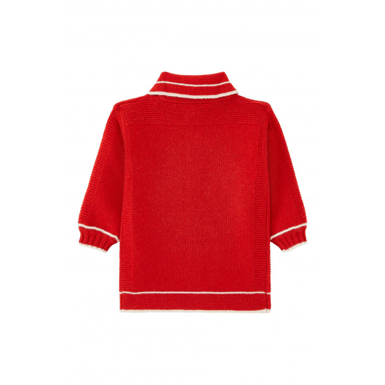 Gucci- Kids The Jetsons Embroidered Cardigan Red