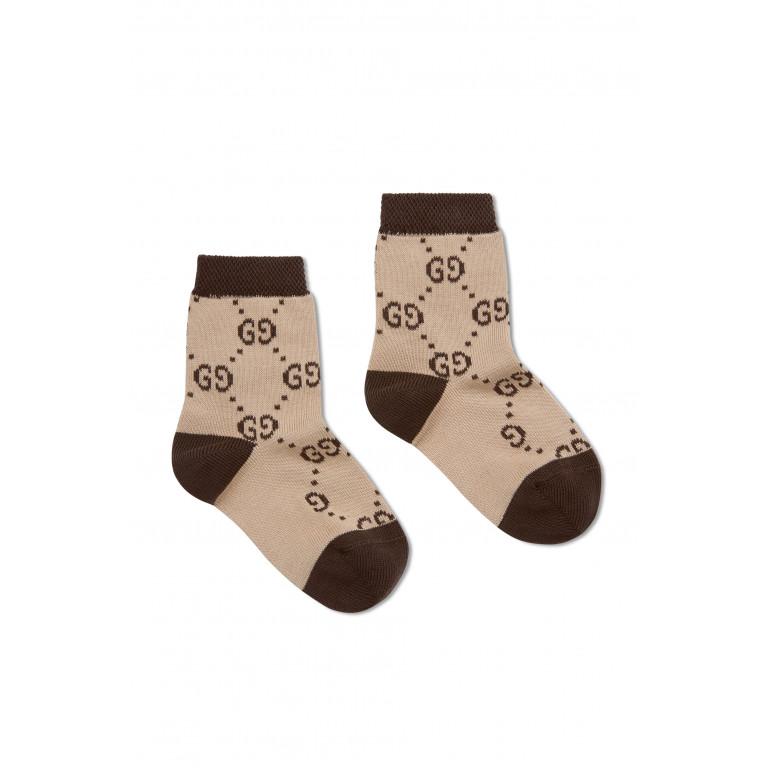 Gucci- GG Cotton Socks Brown