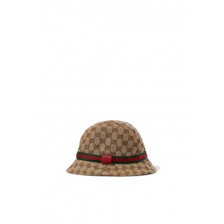 Gucci- GG Fedora With Web Brown