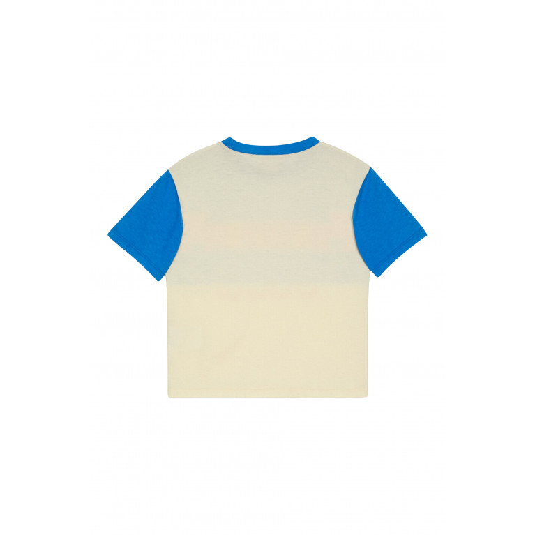 Gucci- Block Color Logo T-Shirt Blue