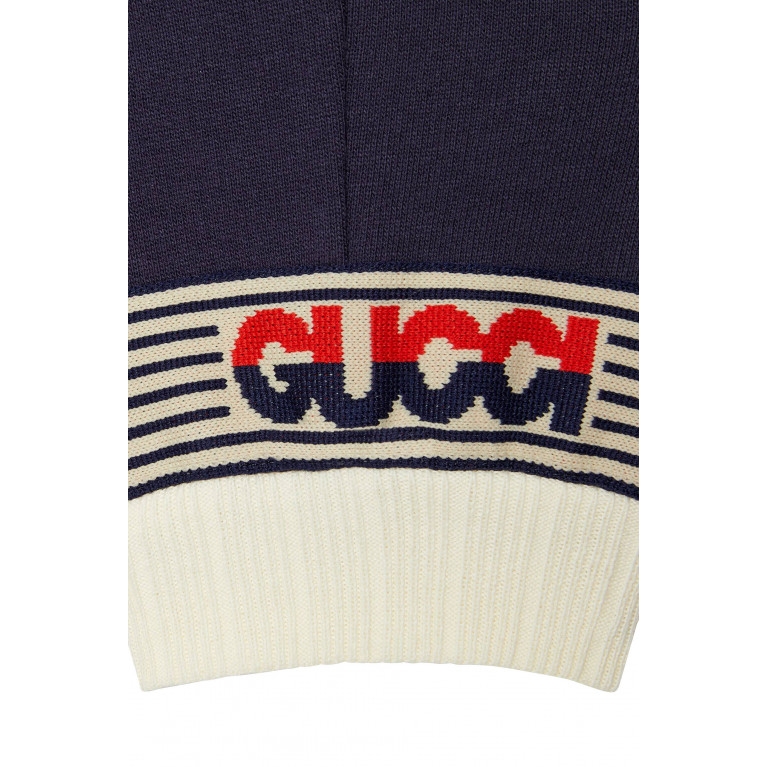 Gucci- Logo Cotton Track Pants Blue