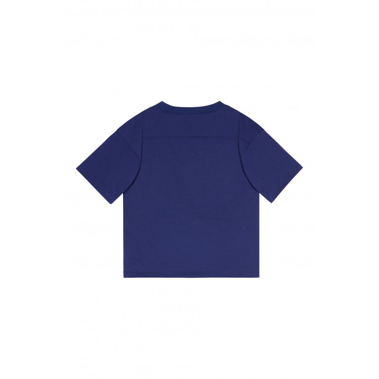 Gucci- Web Print T-Shirt Blue