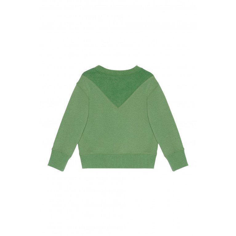 Gucci- Patch Cotton Sweatshirt Green