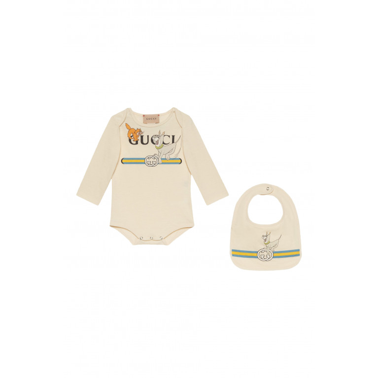 Gucci- Kids Cotton Jersey Jetsons Three-Piece Gift Set White