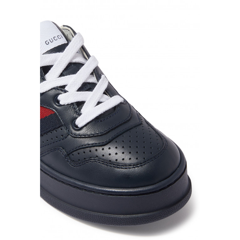 Gucci- Kids Chunky Sneaker with Web Stripe Blue