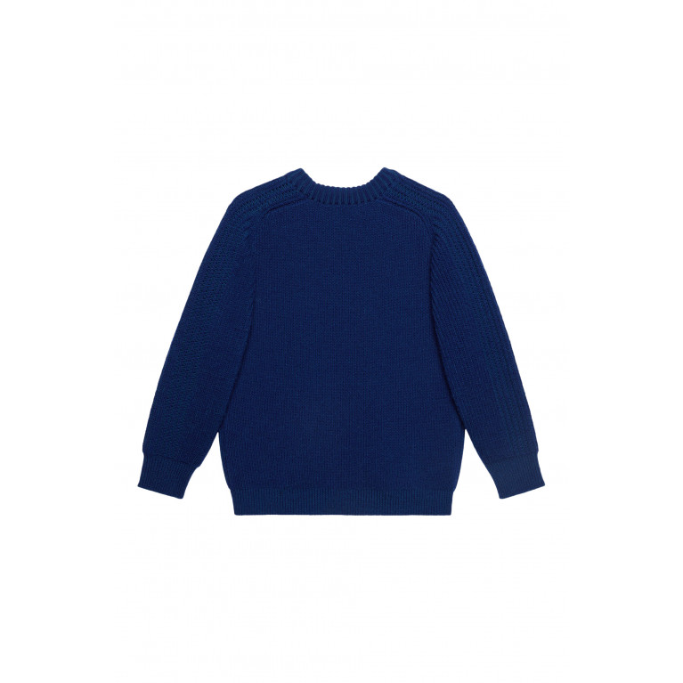 Gucci- Kids Wool GG Sweater Blue