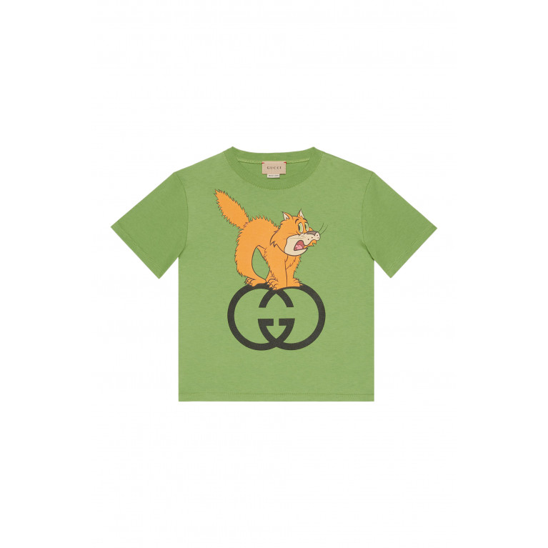 Gucci- Kids Jetsons Printed Cotton T-Shirt Green