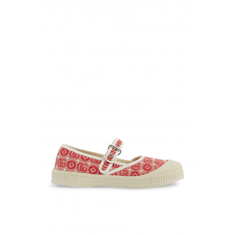 Gucci- Kids Double G Ballet Flats Red