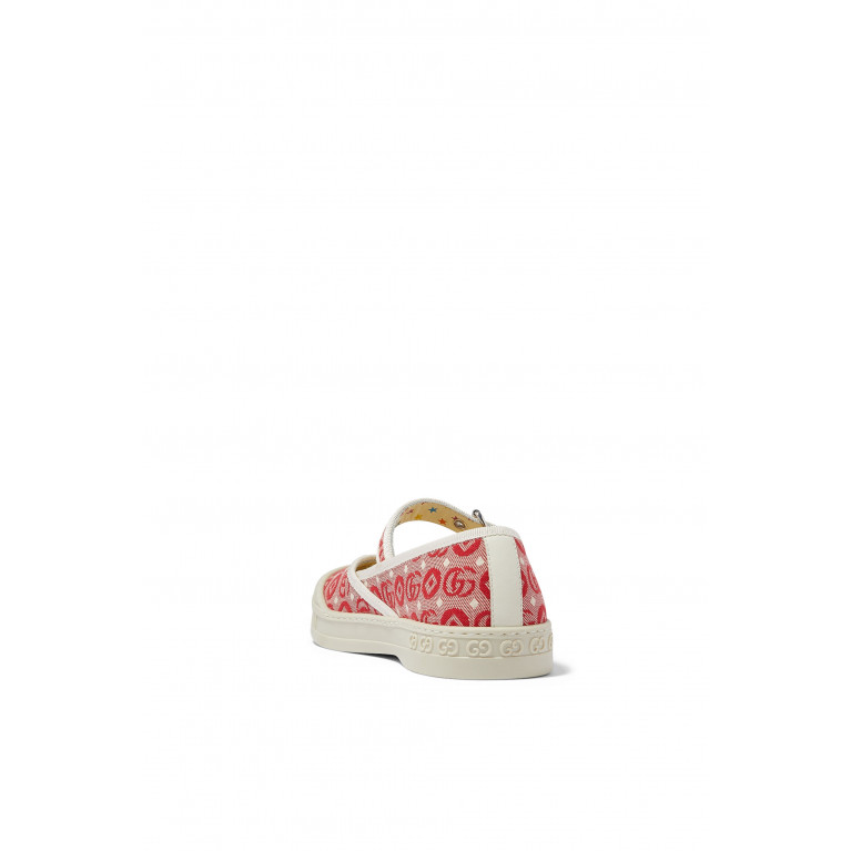 Gucci- Kids Double G Ballet Flats Red