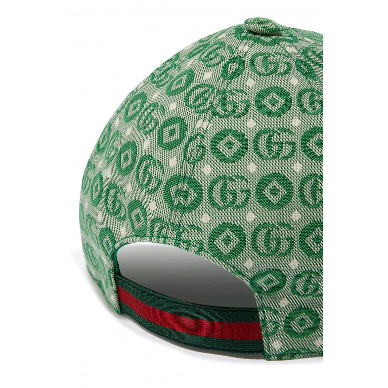 Gucci- Kids Double G Cotton Baseball Hat Green
