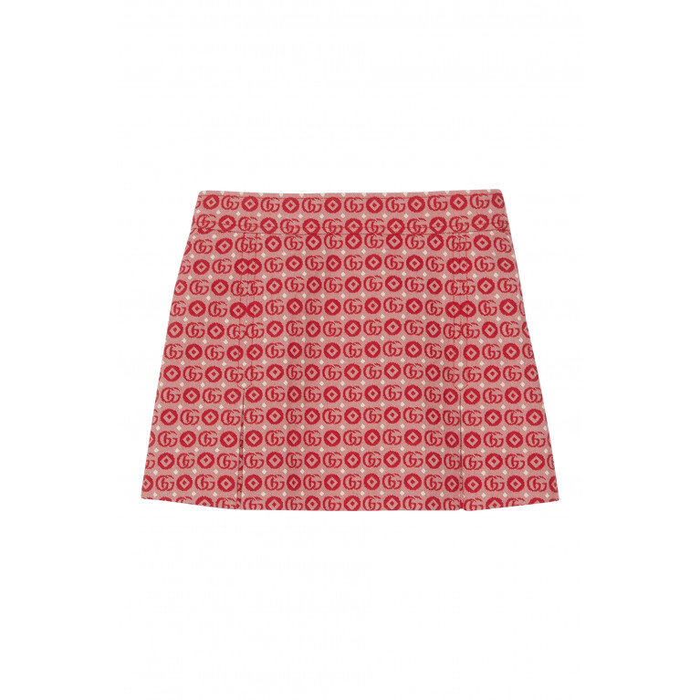 Gucci- GG Jacquard Mini Skirt Red